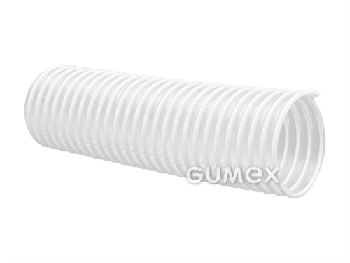 Vzduchotechnická hadica pre ľahšie abrazíva OREDA, 20/24,4mm, -0,4bar, PVC, PVC špirála, -15°C/+60°C, transparentná
